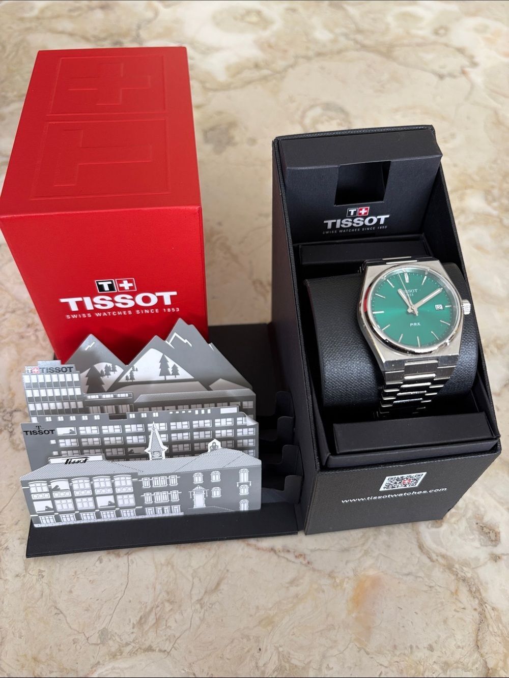 TISSOT PRX 40MM Green Dial Stainless Steel Watch - As New in Box - Picture 3 of 15
